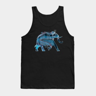 Ornate Asian Elephant In A Colorful Illustration Tank Top